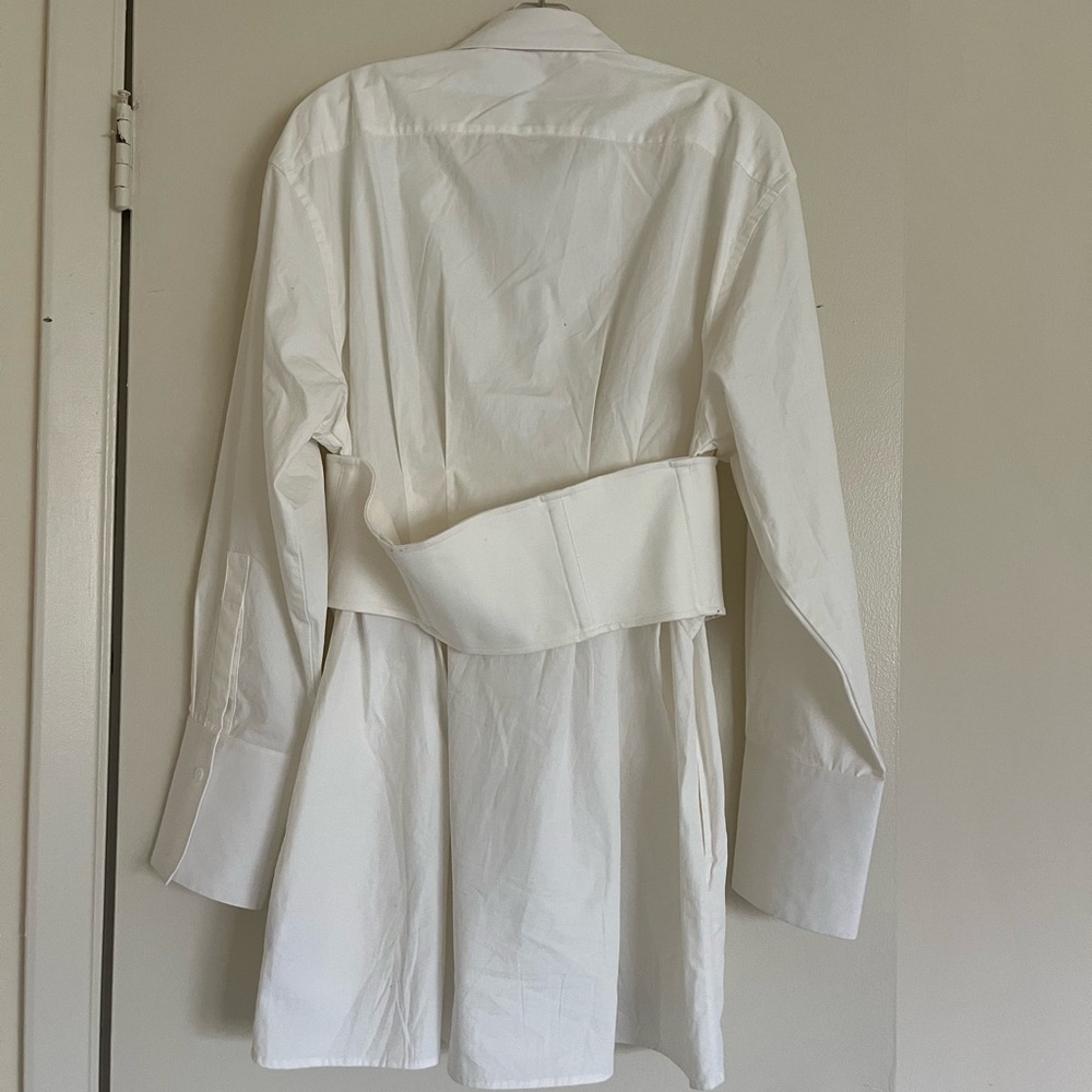 Dion Lee Ivory Long-Sleeve Mini Dress - Picture 3 of 10